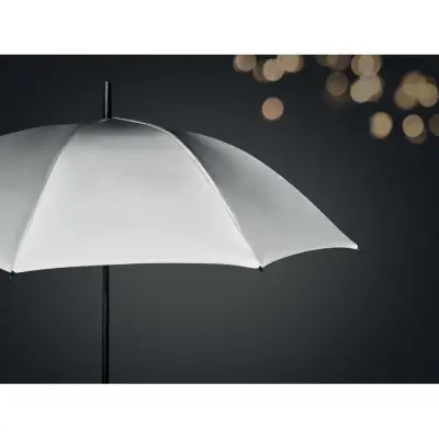 Odblaskowy parasol VISIBRELLA  - kolor srebrny matowy