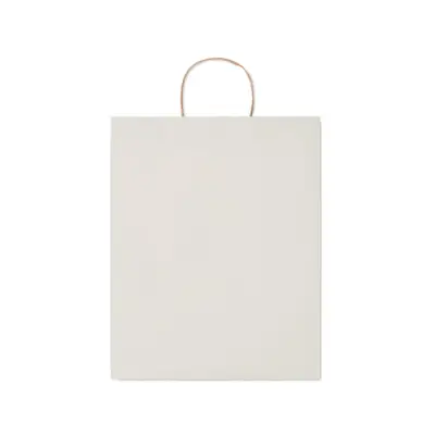 Duża papierowa torba  - kolor biały