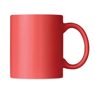 Kolorowy kubek ceramiczny  - kolor czerwony