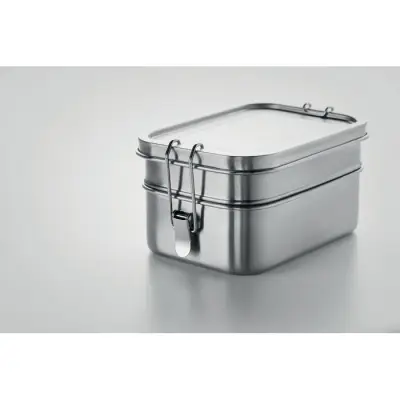 Pudełko na lunch  - kolor srebrny matowy