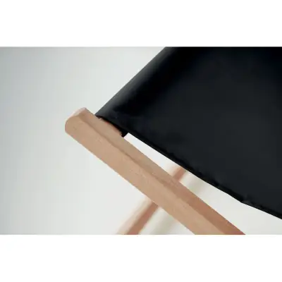 Drewniane krzesło plażowe kolor czarny