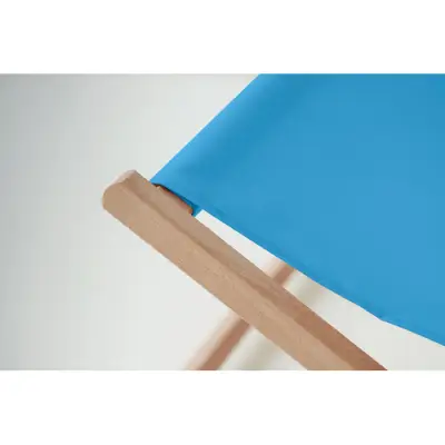 Drewniane krzesło plażowe kolor turkusowy