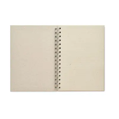 NotesA5 kratkę, papier z trawy - GRASS BOOK - kolor beżowy