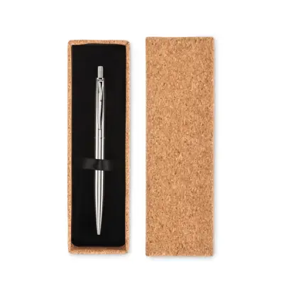 Stalowy długopis z recyklingu kolor srebrny