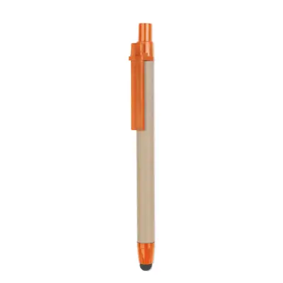 Dotykowy długopis z recyklingu kolor pomarańczowy