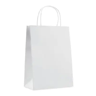 Papierowa torebka ozdobna PAPER MEDIUM - kolor biały