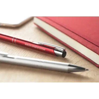 Bern - Przyciskany długopis - Kolor tytanowy