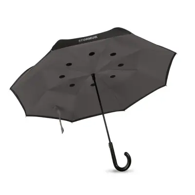 Dundee - Odwrotnie otwierany parasol - Kolor szary