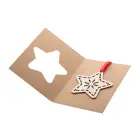 TreeCard Eco - karta/kartka świąteczna - gwiazda -  kolor naturalny