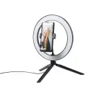 Lampa pierścieniowa do selfie ze statywem Kristen - kolor czarny