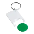 Brelok do kluczy z miejscem na monete Zabax - kolor zielony