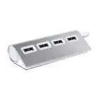 USB hub Weeper - kolor srebrny