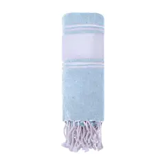 Ręcznik plażowy Lainen kolor jasno niebieski
