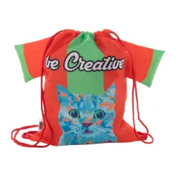 Personalizowany Worek Ze Sznurkami Dla Dzieci CreaDraw T Kids RPET - czerwony
