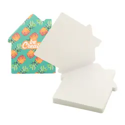 Personalizowany notatnik z kartkami samoprzylepnymi CreaStick House kolor biały