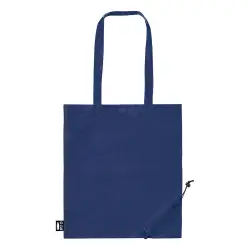 Lulu - składana torba na zakupy RPET -  kolor ciemno niebieski