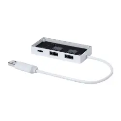 Hevan - hub USB -  kolor biały