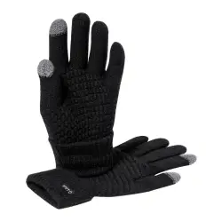 Rękawiczki RPET do ekranów dotykowych Demsey kolor czarny