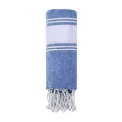 Ręcznik plażowy Lainen kolor ciemno niebieski