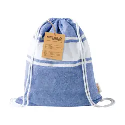 Ręcznik plażowy / worek ze sznurkami Carey kolor ciemno niebieski