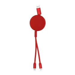 Kabel USB do ładowania Freud kolor czerwony