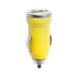Ładowarka samochodowa USB Hikal - kolor żółty