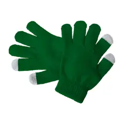 Dziecięce rękawiczki do ekranów dotykowych Pigun - kolor ciemno zielony