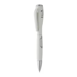 Długopis z latarką Senter - kolor biały
