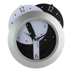 Zegar ścienny Brattain - kolor srebrny