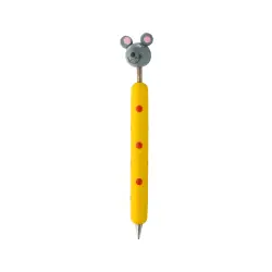 Długopis, mysz Zoom - kolor żółty
