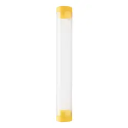 Etui-tuba na długopis Crube - kolor żółty