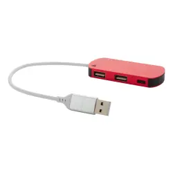 Raluhub - hub USB -  kolor czerwony