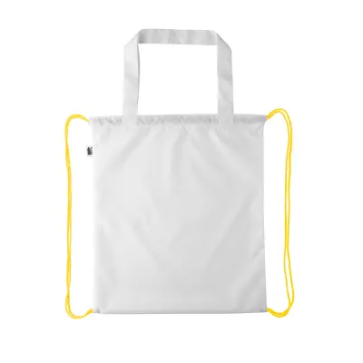 Personalizowany worek ze sznurkami CreaDraw Shop RPET - kolor żółty