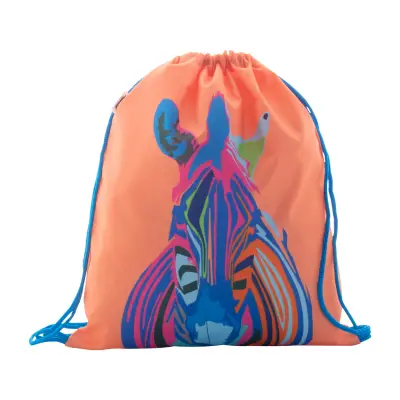 Personalizowany worek ze sznurkami dla dzieci CreaDraw Kids RPET - kolor niebieski