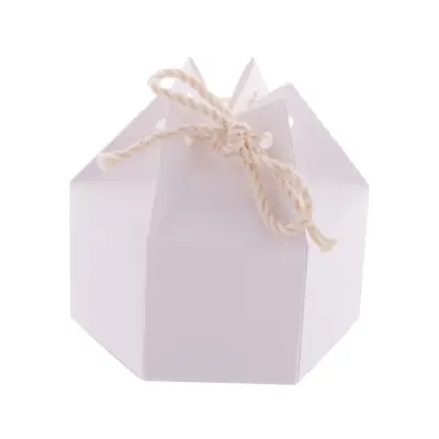 Sześciokątne Pudełko Upominkowe CreaBox HexaCord S - biały