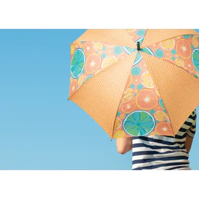 Personalizowany parasol CreaRain Eight - kolor biały