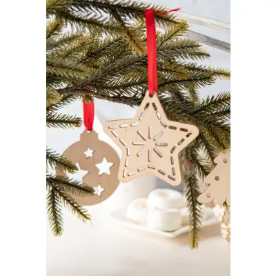 TreeCard Eco - karta/kartka świąteczna - gwiazda -  kolor naturalny