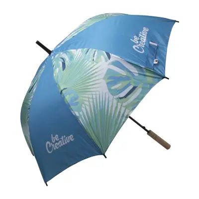 Personalizowany parasol CreaRain Eight RPET - kolor biały
