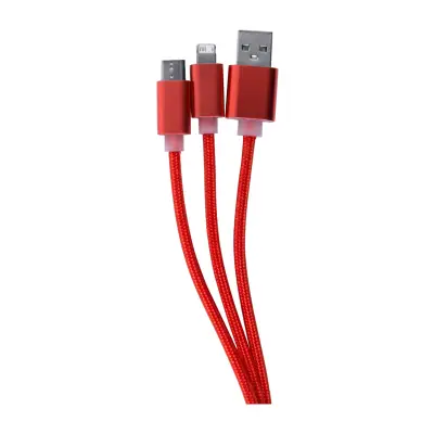 Kabelek USB Scolt - kolor czerwony