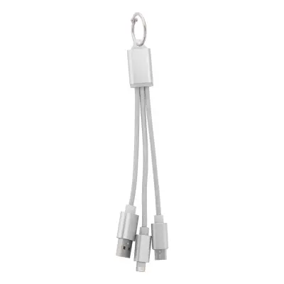 Kabelek USB Scolt - kolor srebrny