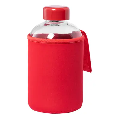 Szklana butelka sportowa Flaber - kolor czerwony