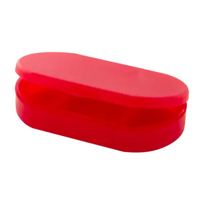 Pudełko na tabletki Trizone - kolor czerwony