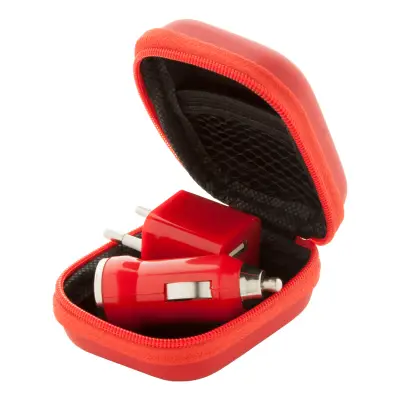 Ładowarka USB Canox - kolor czerwony