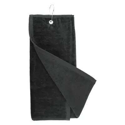 Ręcznik golfowy Tarkyl - kolor czarny
