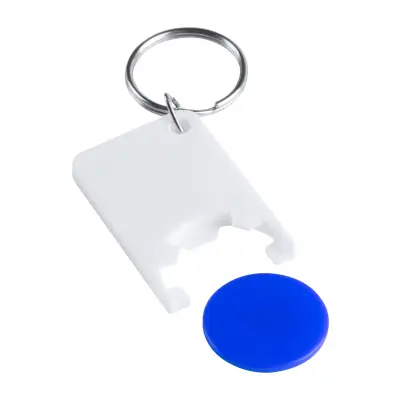 Brelok do kluczy z miejscem na monete Zabax - kolor niebieski