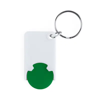 Brelok do kluczy z miejscem na monete Zabax - kolor zielony