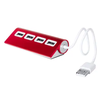 USB hub Weeper - kolor czerwony