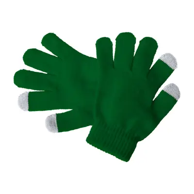 Dziecięce rękawiczki do ekranów dotykowych Pigun - kolor ciemno zielony