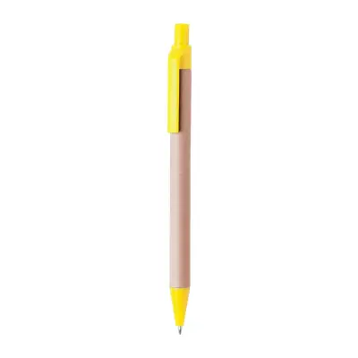 Długopis Tori - kolor żółty