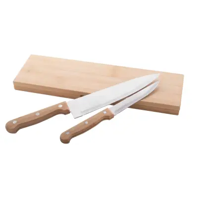 Bambusowy zestaw noży Sanjo - kolor naturalny